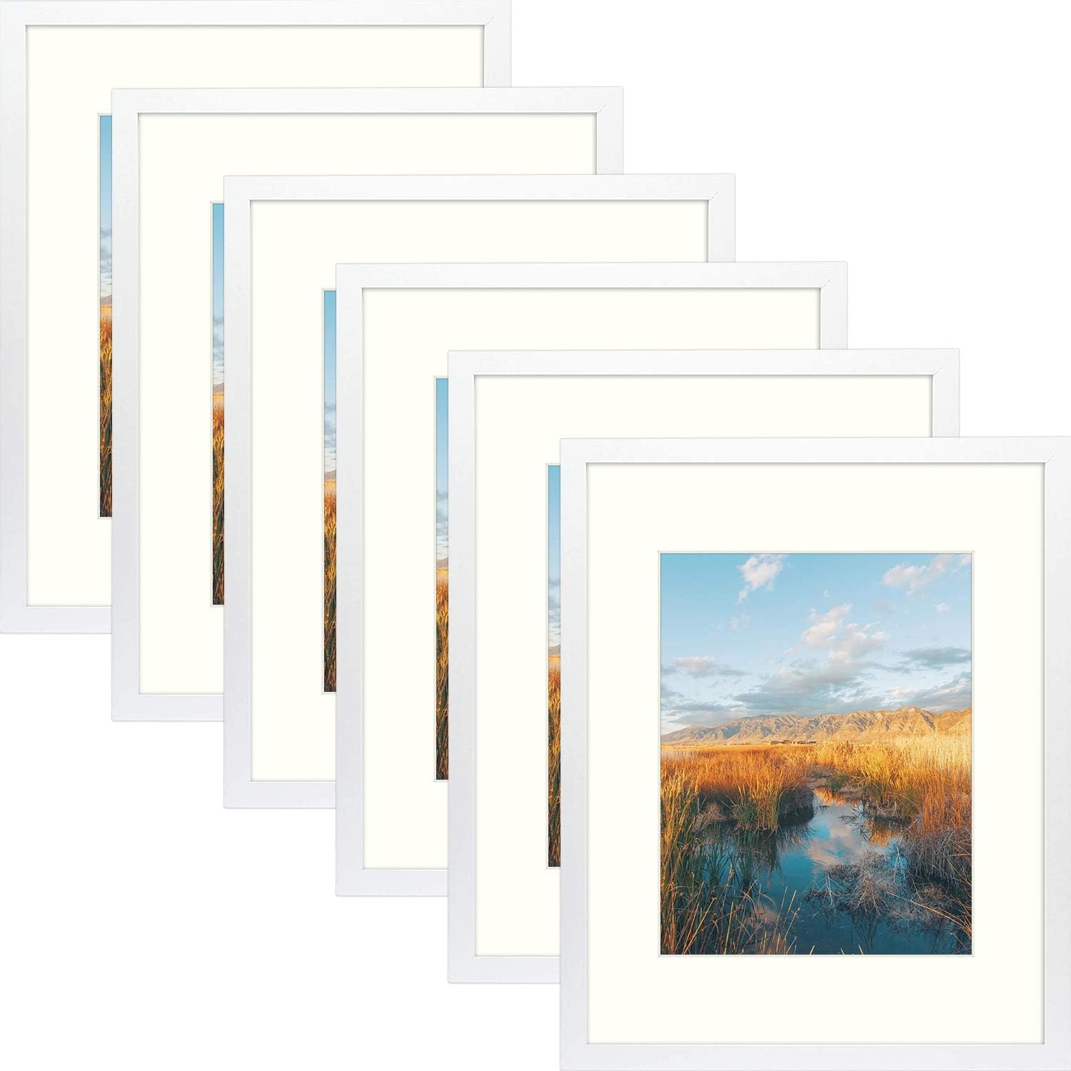 Golden State Art, 16x20 Wall Picture Frame with Ivory Mat