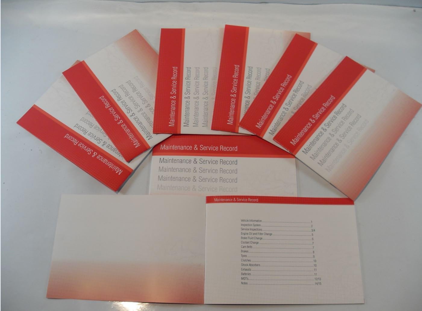 Generic Service History Book Suitable For All Honda Cars Red