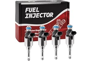 PYHAUTO Fuel Injectors Compatible with A3 A4 A5 A6 Q3 Q5 TT Passat Jetta CC EOS GTI Beetle Tiguan 6 Holes 4Pcs Replace FJ1057