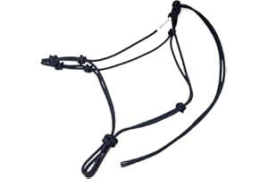 Knotty Girlz Horse Rope Training Halter - 4 Knot 1/4" Stiff Halter Cord - Used by Famous Trainers Multiple Sizes Multiple Colors