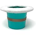 Top Hat Potty for Newborn Infant Potty Training | Elimination Communication | Includes 100% Cotton Undyed Fleece Cozy | Anti-Slip Rubber Band | for EC Baby Potty Training (Turquoise)