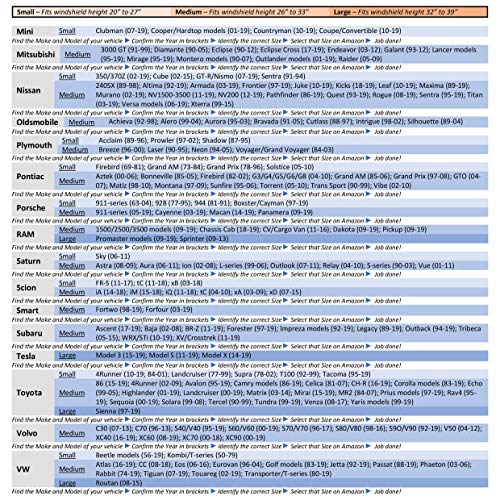 3 EzyShade+Windshield+Size+Chart+Easy+Read+Reflector