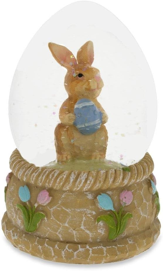 BestPysanky Bunny with Easter Egg Water Snow Globe