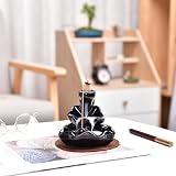 YYW Handmade Ceramic Backflow Incense Burner, Lotus Leaf Design view 3