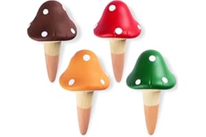 EVER FLORE Terracotta SelfWatering Spike Classic Mushroom Shape Unattended Ceramic Automatic Plant Potted Watering Stakes,Automatic Holiday Watering Indoor Outdoor 4PACK. Christmas & New Year Present