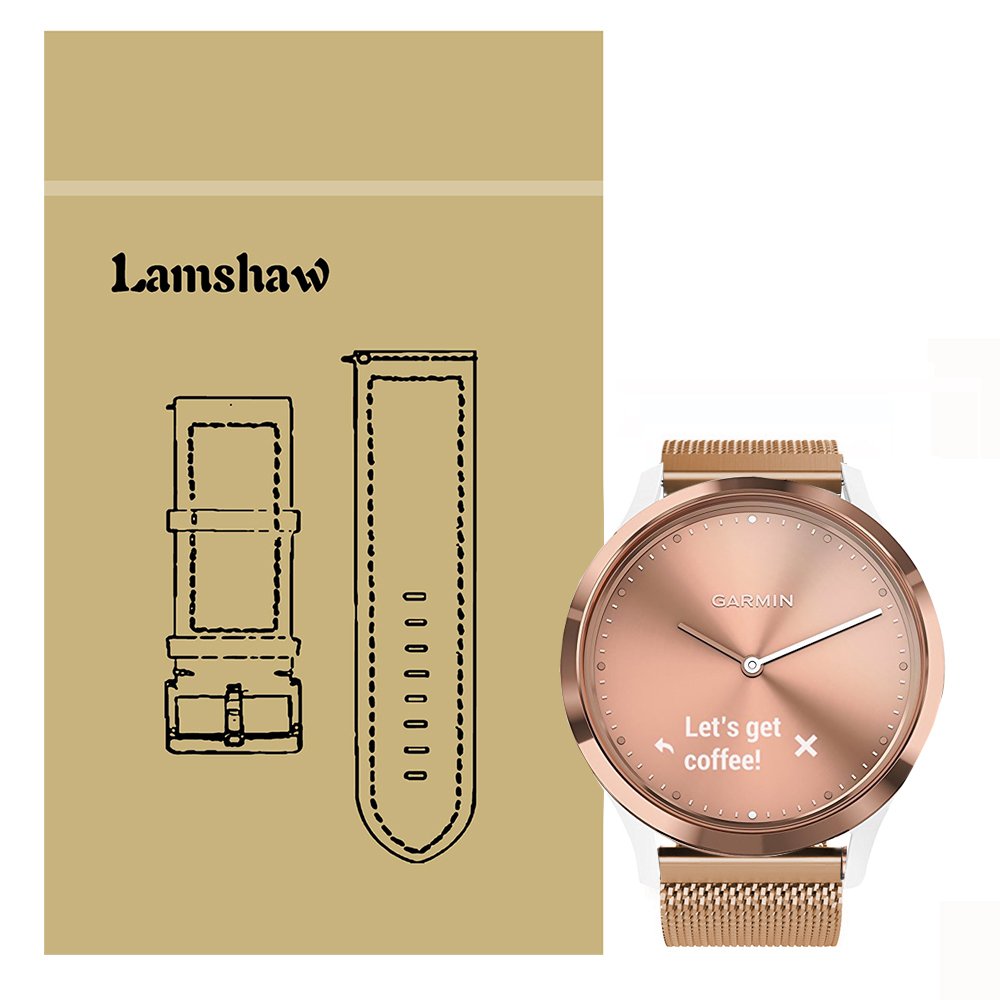 Lamshaw Smartwatch Bands for Garmin Vivomove HR, Milanese Loop