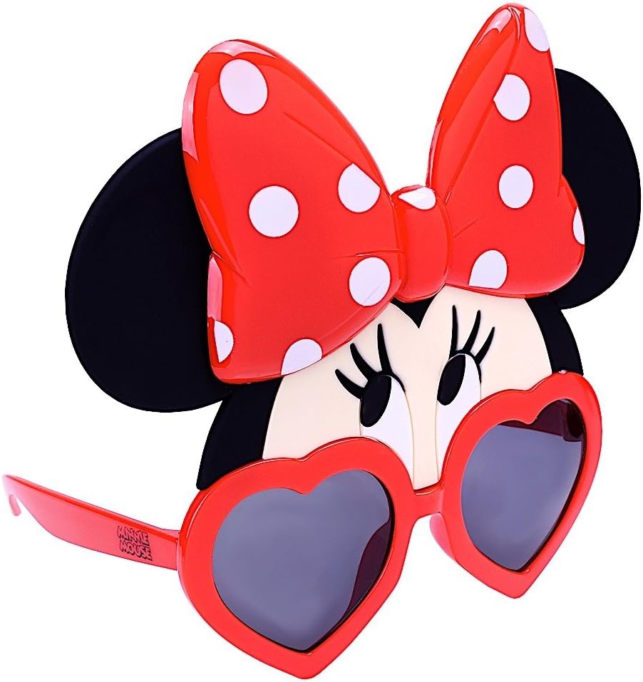 Costume Sunglasses Look Up Minnie Mouse Heart Frame Sun-Staches Party Favors UV400