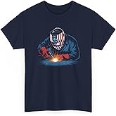 Arc Welder Tshirt for Men | Welding Shirt with Arc Welding Graphic | 100% Cotton Welder Tee | Metalworker Workwear Tees