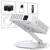 Mini Portable Foldable Projector Stand, Universal Projector Mount - Silver | 360&deg; Rotation &amp; Height Adjustable, &frac14;-Inch Screw, Ultra-Light Aluminum Alloy Compact, Outdoor,Home,Office