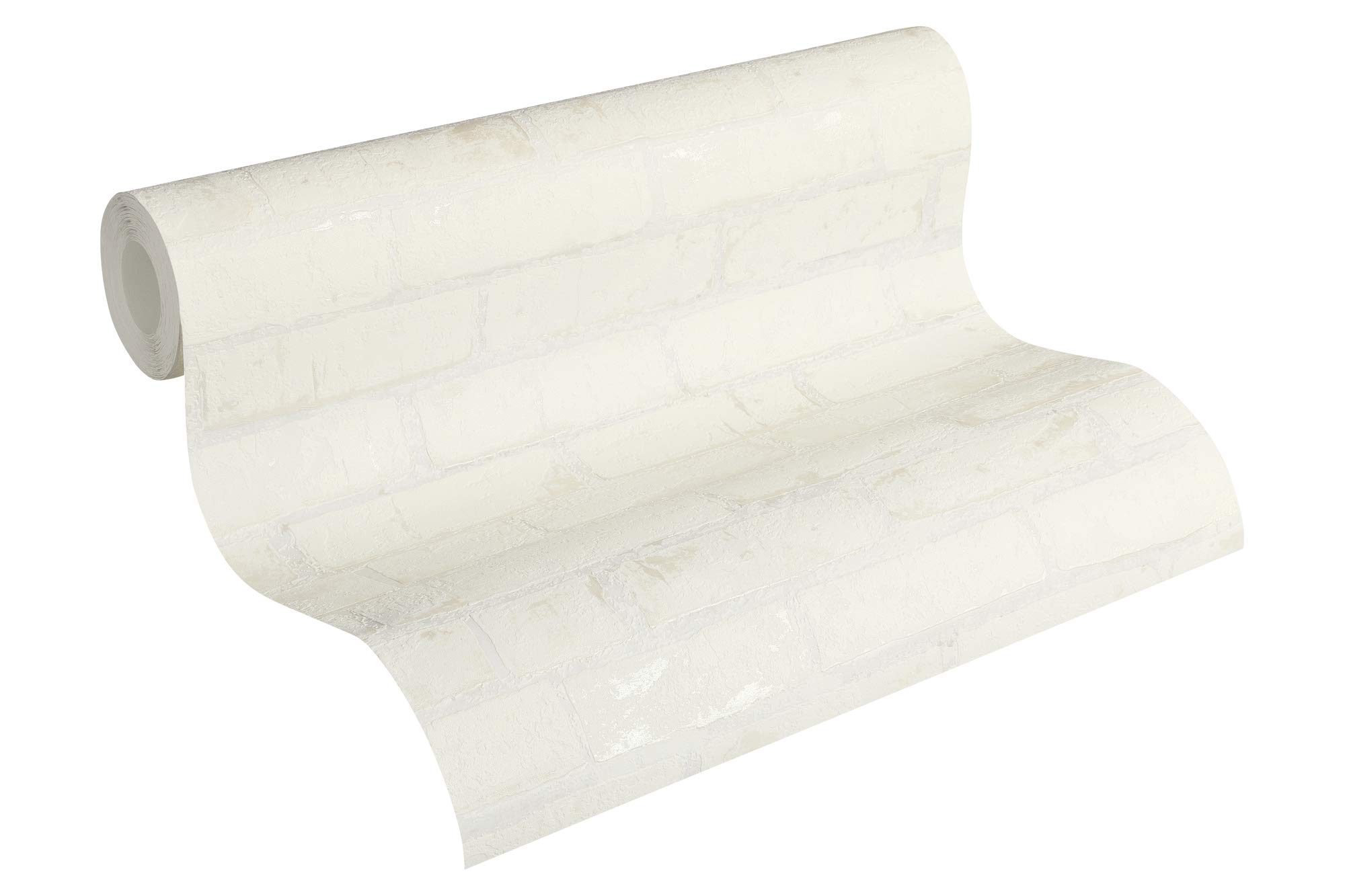 A.S. Création Designer Wallpaper Elements Non-Woven Wallpaper 10.05 m x 0.53 m White Silver Made in Germany 907851 9078-51
