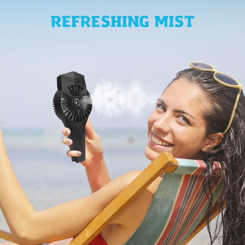 Personal Hand Held Mister Fan with Water Spray Dr Travel Portable Mini