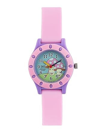 Q&Q Analog Pink Dial Girlss Watch - VQ13-009