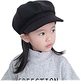 Kids Boys Girls Winter 8 Panels Newsboy Caps Wool Flat Beret Cabbie Hat for Toddler Baby,2 to 7 Years