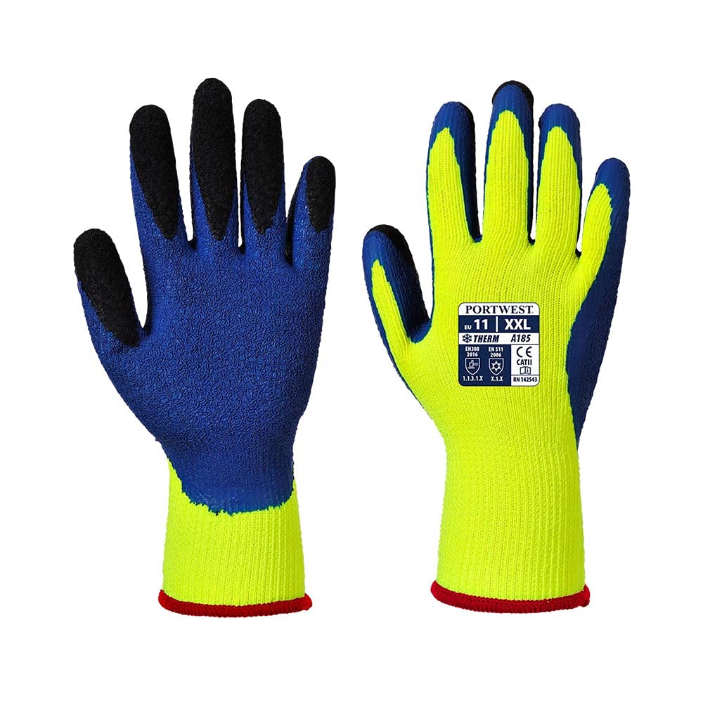 Portwest A185 Cold Protection Duo-Thermal Glove Yellow/Blue, Large