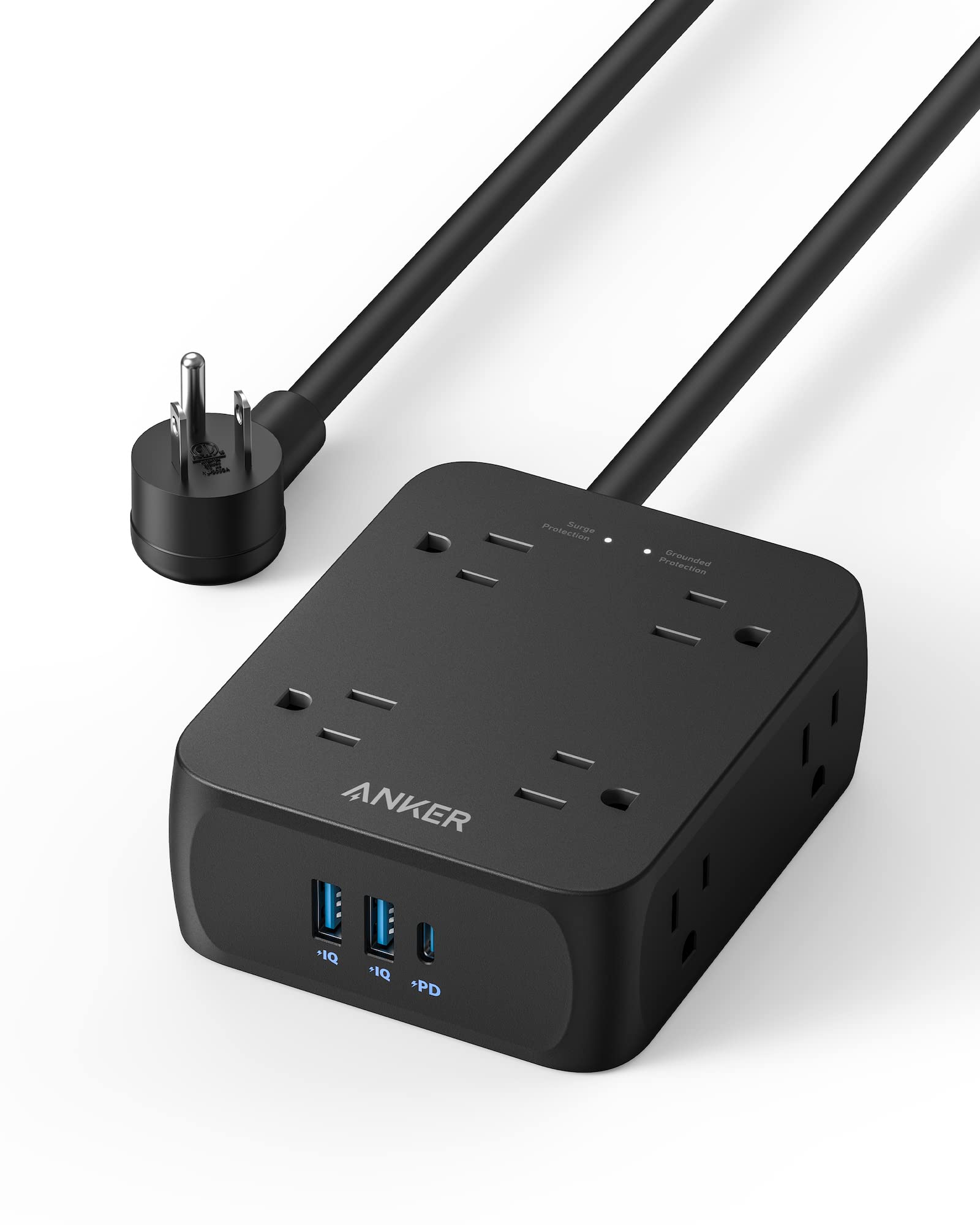 Anker Power Strip With USB Ports,5Ft,Surge Protector(2000J),8 Widely