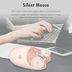 Lomiluskr Cute Cat Wireless Mouse, Lightweight