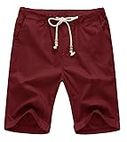 NITAGUT Men's Linen Casual Classic Fit Short