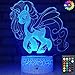 Longxu Unicorn Gifts 3D Night Lights for Kids with Remote & Smart Touch 7 Colors + 16 Colors Changing Dimmable Unicorn Toys 1 2 3 4 5 6 7 8 Year Old Girl Gifts (Beautiful Unicorn)