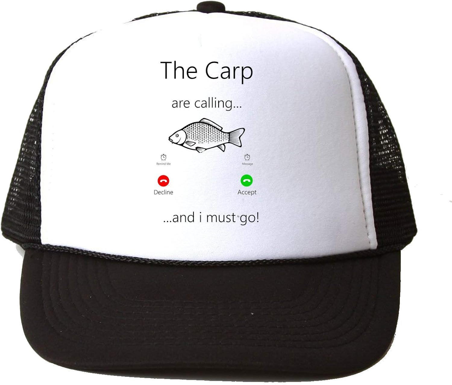 NoMoreFamous The Carp is Calling Fishing Fish BL Baseball Cap Hat Basecap Unisex One Size
