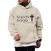 Wedsadl Christian God Hoodies For Men Jesus Religious Cross Graphic Hoodie Faith Bible Verse Sweatshirt Cotton Pullover Tops