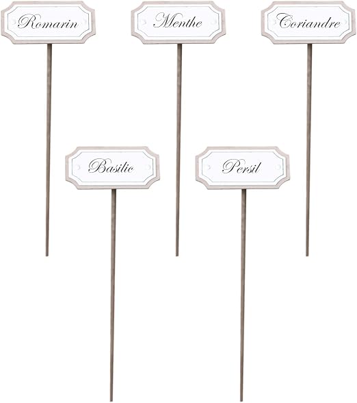 10 letreros de metal para las hierbas aromáticas / el jardín ...