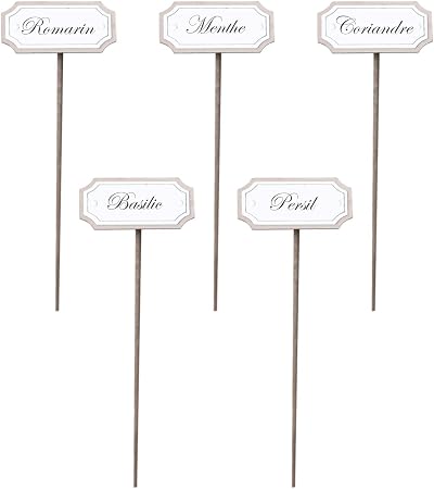 10 letreros de metal para las hierbas aromáticas / el jardín ...
