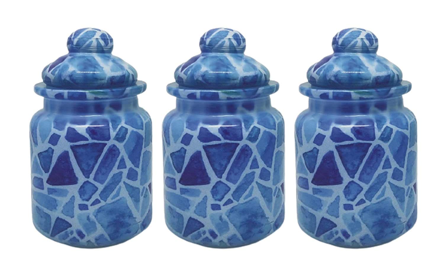 Marble Colored Glass Jar, Pickle Jar, Storage Container, with Air Tight