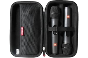 Hermitshell Hard Travel Case for JBL Wireless Two Microphone System with Dual-Channel Receiver (Black)