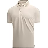 Alex Vando Mens Golf Shirt Cotton-Like Silky Performance Short Sleeve Sports Polo Shirts