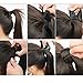 S-noilite Long Straight Curly Wavy Wrap Around on Ponytail Clip in Pony Tail Hair Extensions Natural Synthetic Hairpiece(17inchs-curly, dark brown)thumb 3