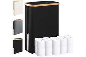 Dotpilgo Extra Large Toilet Paper Storage Basket with Lid Slim Toilet Paper Basket Holder Bin Container Organizer for Bathroo