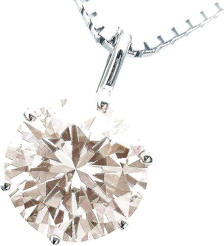 あなたと私の宝石箱 プラチナpt900 ダイヤモンド ネックレス ペンダント 0 53ctアップ一粒si 2クラス Light Brownカラー Goodカット 鑑定ソーティング付 誕生石４月 4055