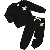 Toddler Cothes for Girls Boy Long Sleeves Waffle Leisure Sweatsuit 2 Piece Toddler Fall Winter Outfit Set