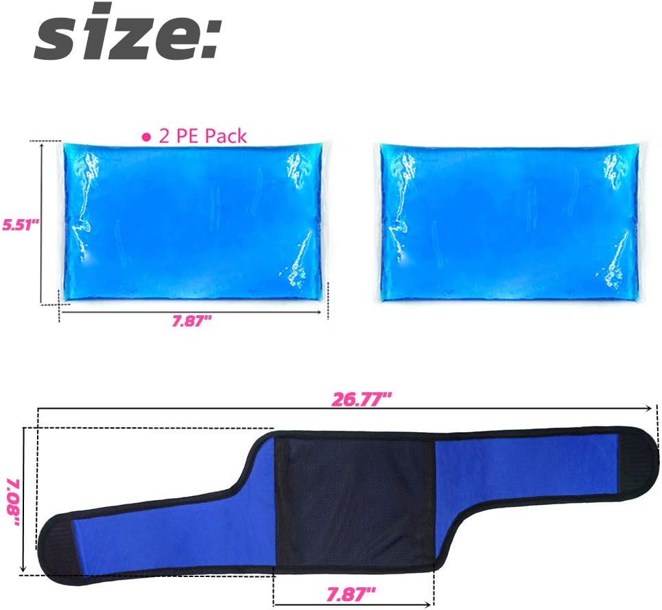Knee Ice Pack for Sports Injury Reusable Hot Cold Ice Gel Pack for Swelling Muscle Soreness, Joint Pain - Image 3