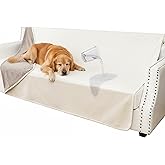 Tuffeel Waterproof Blanket for Couch, Leak Proof Dog Bed Blankets Reversible, Pet Throw Sofa Furniture Protector Machine Washable-68 x82,Beige+Khaki