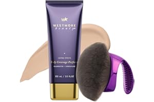 Westmore Beauty Body Coverage Perfector & Blend & Blur Body Brush Kabuki Brush - Waterproof Leg & Body Makeup - Tattoo Cover Up Makeup - 7 Oz (Light Radiance)
