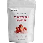 Strawberry Powder - Freeze Dried Natural Fruit Powder Rich In Antioxidants,Suitable for Smoothies,Baking,Flavoring & Drinks,S
