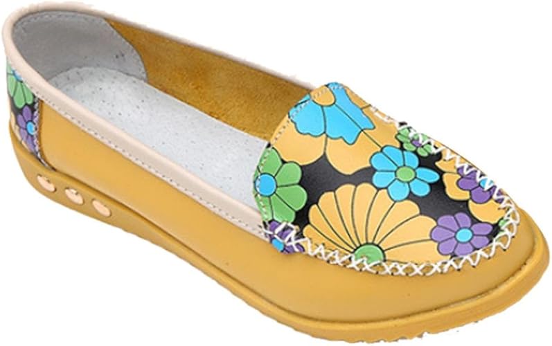 ladies yellow flat shoes