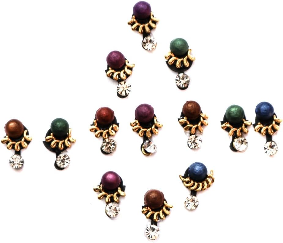 Teeliya® » Swingin' on the moon Bindis Forehead Jewels Festival Face Gems Face Crystals Glitter Indian Bridal Jewellery