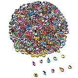 1000PCS Acrylic Flatback Rhinestones Gems Craft Gemstone Embellishments Colorful Jewels for DIY Craft Wedding Birthday Decoration Favor by SkyCooool