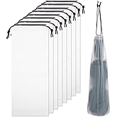 ValueBargain 8PCS Umbrella Bags, 12.7 * 5 Inch Translucent Reusable Wet Umbrella Cases, Waterproof Folding Sleeves with Drawstring for Stick Umbrellas Travel Carry