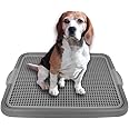 Mesh Training Toilet Potty Tray for Puppy and Small Size Dog 20.3 x 16.3 x 1.2 inch (Gray+Gray)