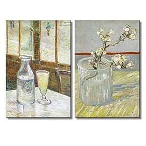 Sprig of Flowering Almond in a Glass Cafe...