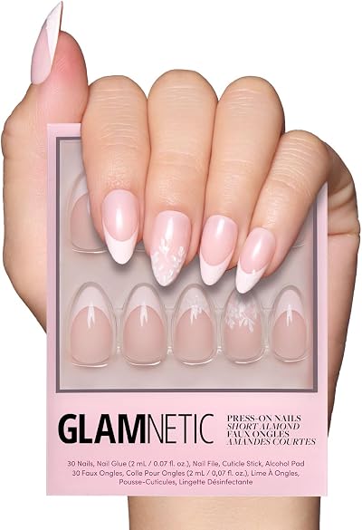 Glamnetic Ma Damn Press On Nails French Tip UV Finish 24 Nail Kit