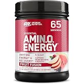 Optimum Nutrition Amino Energy Powder, Fruit Fusion, 1 LB | Anytime Energy Powder with BCAAs, Amino Acids, Caffeine from Green Tea &amp; Coffee Beans, Keto Friendly, Muscle Recovery Support