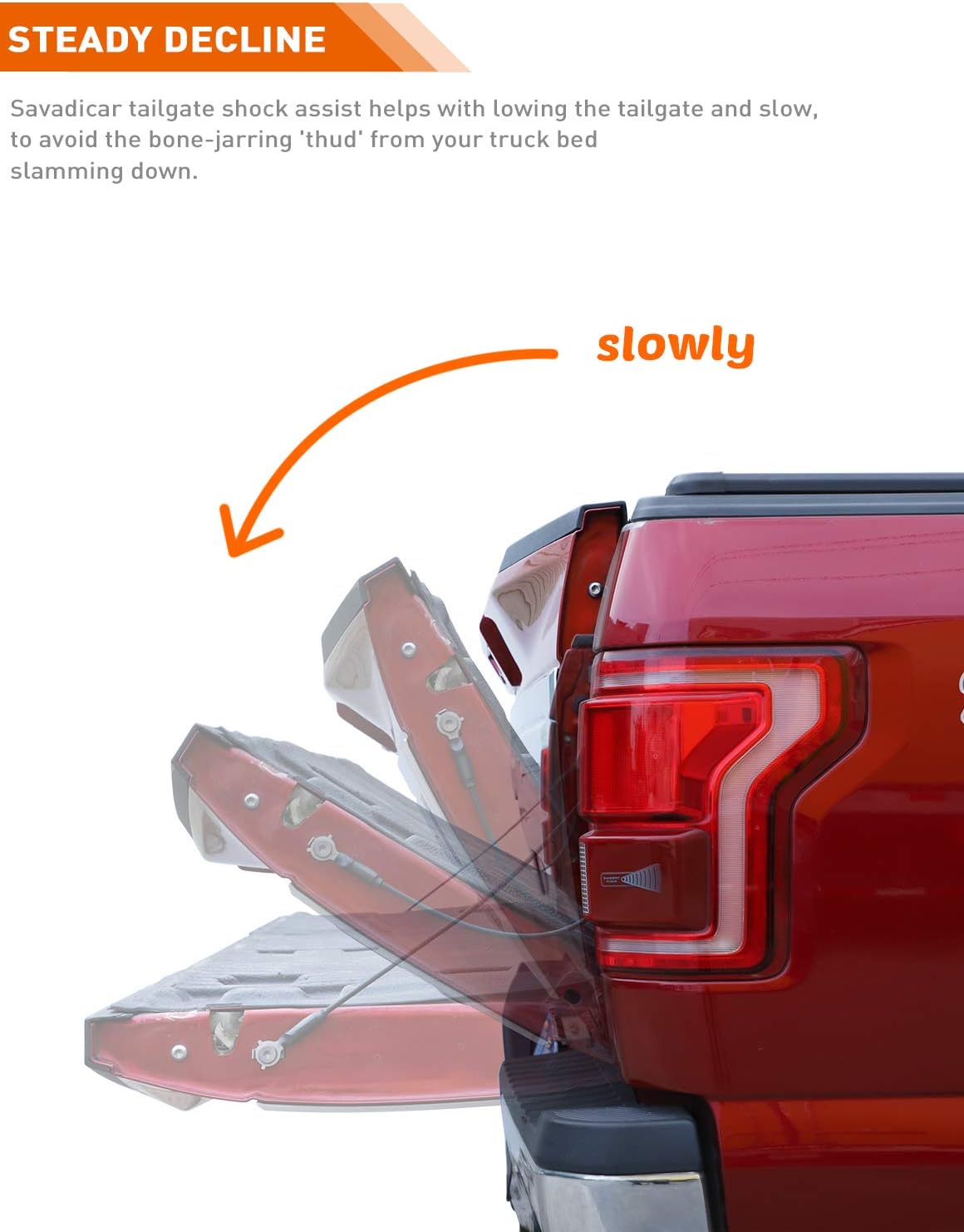 replacement tailgates for ford trucks on Body 5 Pcs Black Savadicar Truck Tailgate Assist Shock Tail Gate Support Accessories Strut Damper Lift Kit For 2015 2021 Ford F150 Pickup Replacement Parts