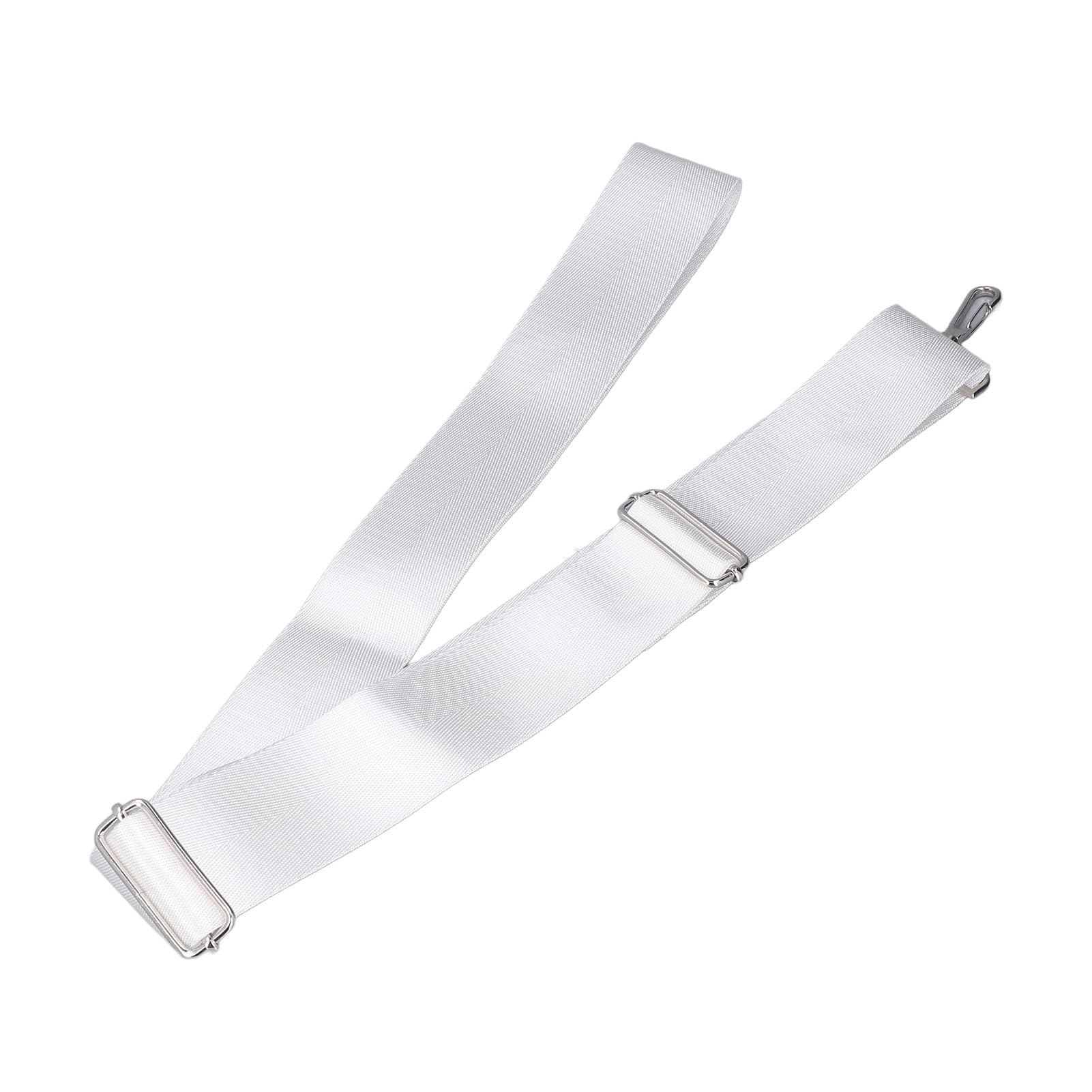 Adjustable White Tennis Net Center Strap Durable Stainless Steel Buckle for Multi Player Matches