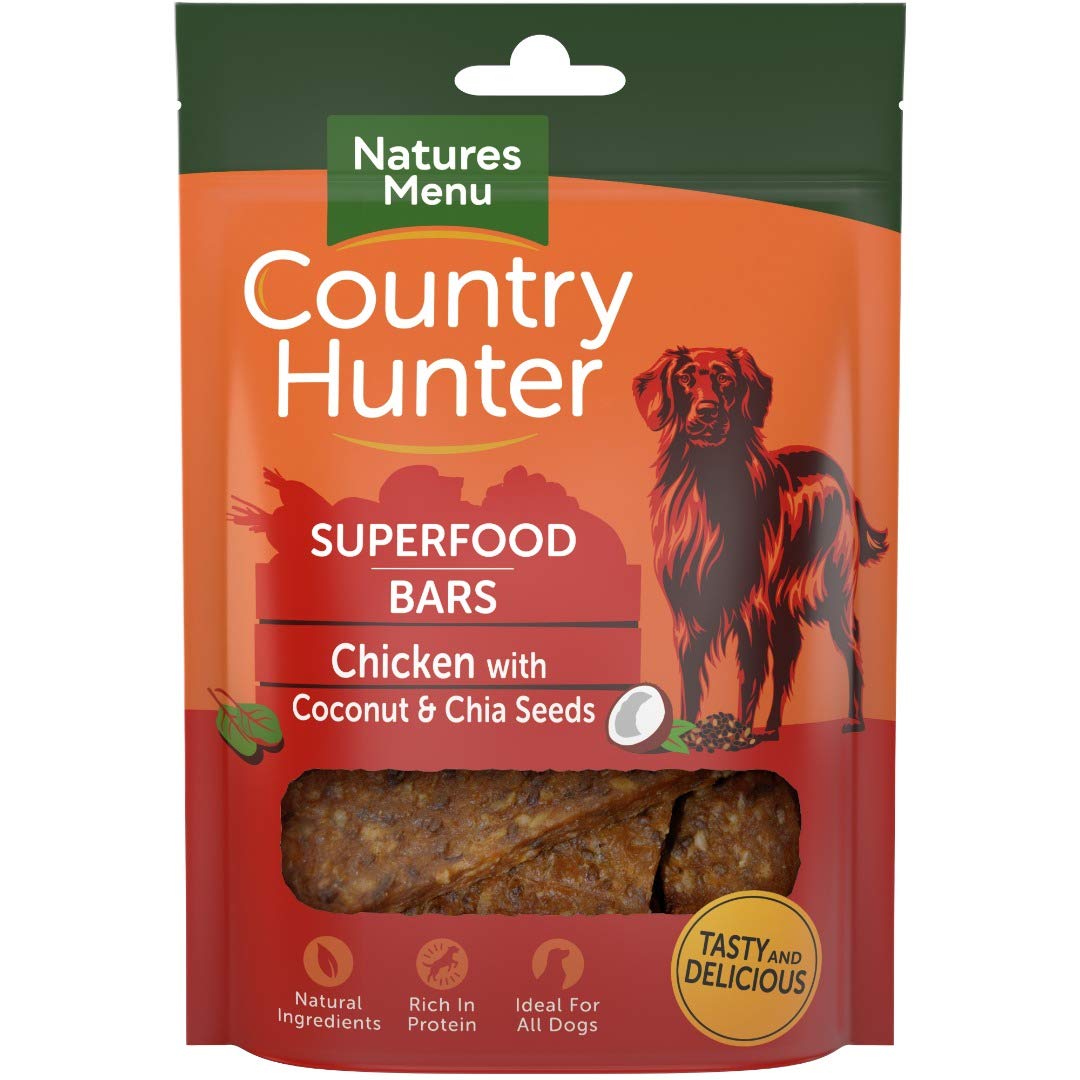Country Hunter Natures Menu Superfood Bars Chicken with Coconut & Chia Seeds (7 x 100g)