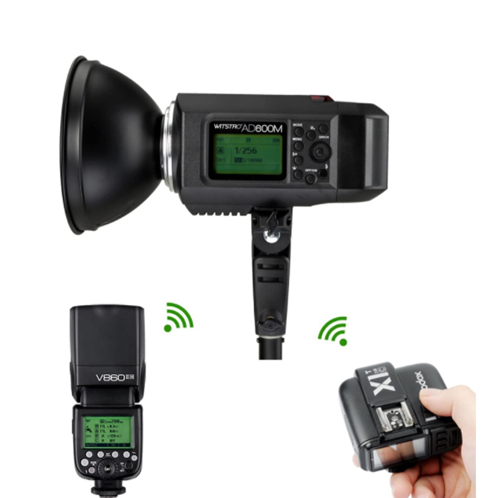 GODOX AD600BM Outdoor Flash Strobe Light Bowens Mount 600Ws GN87 HSS 2.4G Wireless X System, 8700mAh Battery, W CB-09 Carrying Bag PB-600 Portable Flash Bag
