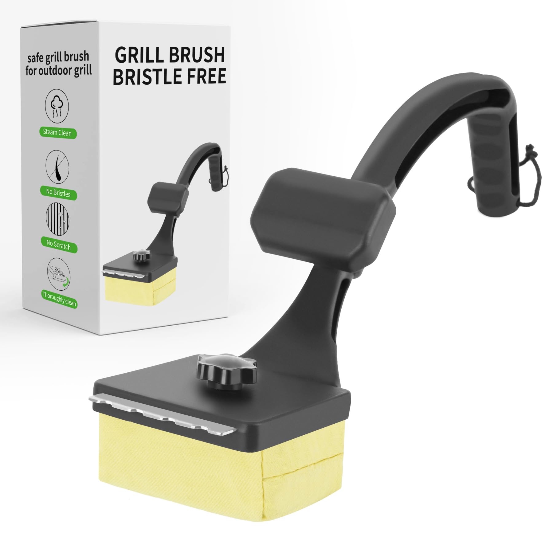 Photo 1 of ****USED****Prokitchen Grill Brush Bristle Free, BBQ Bristle Free Grill Brush, Non Metal Bristles Steam Cleaning, Grill Sponge Fit for Cast Iron Grates and Stainless Steel, Scraper Brush, Ideal for Father's Day
